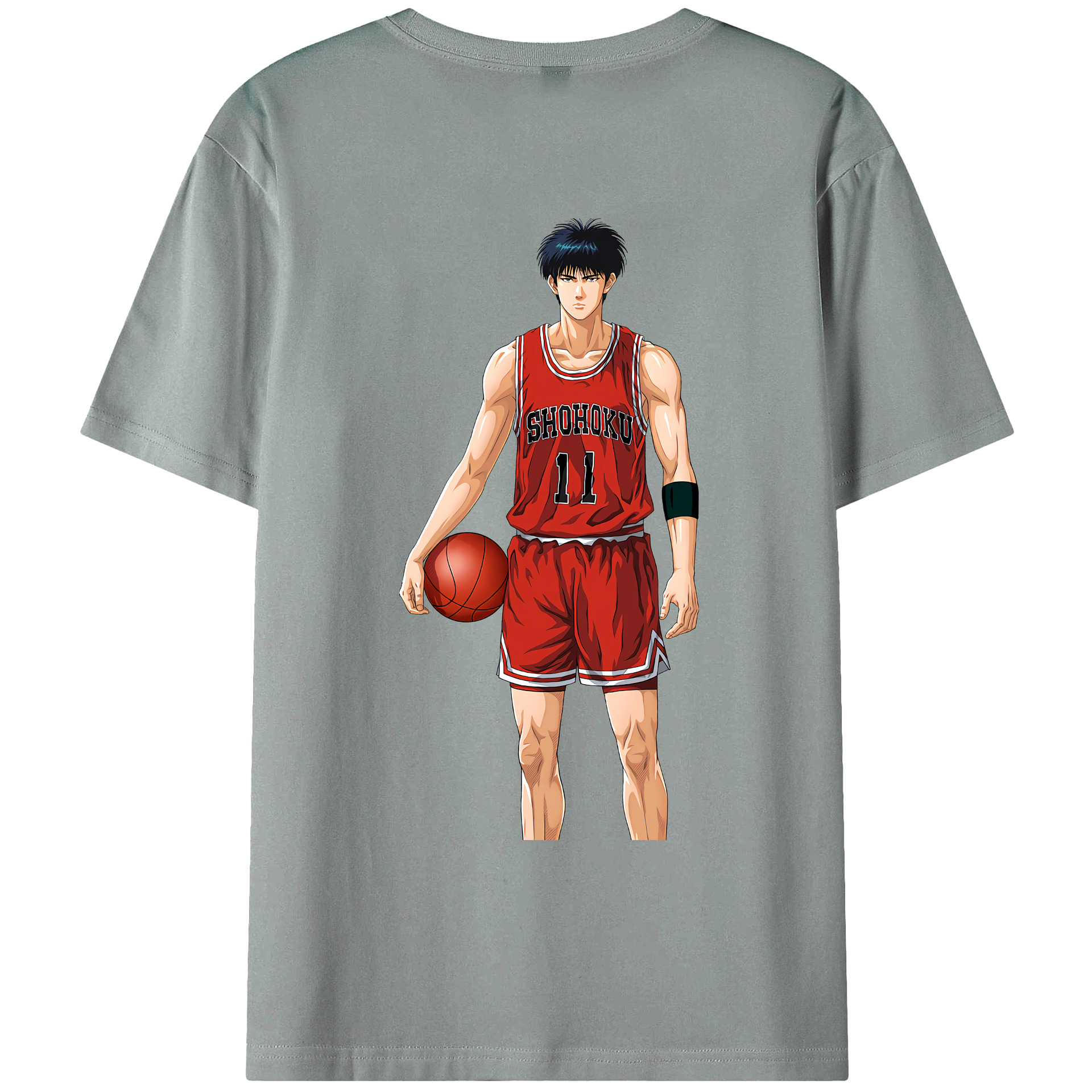 （画像用） SLAM DUNK／スラムダンク 綿100％ メンズ半袖Tシャツ（バックプリント） 通気性